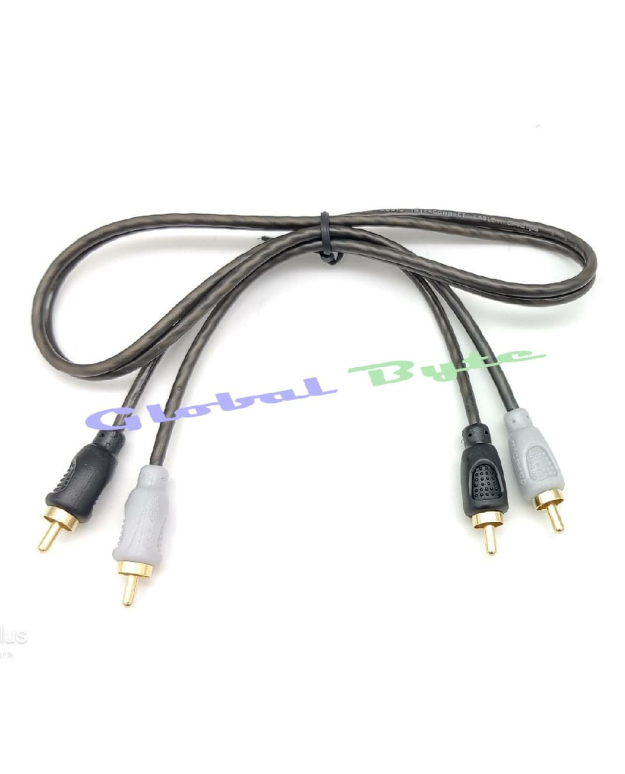 Global Byte RCA Cable 24 Inch for DSP Connectivity | AV-01RCA-24IN